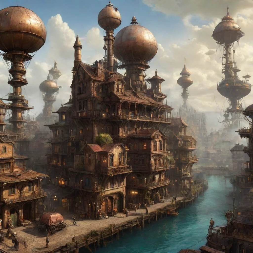 aisteampunk venus colony town epic hd artistic best
