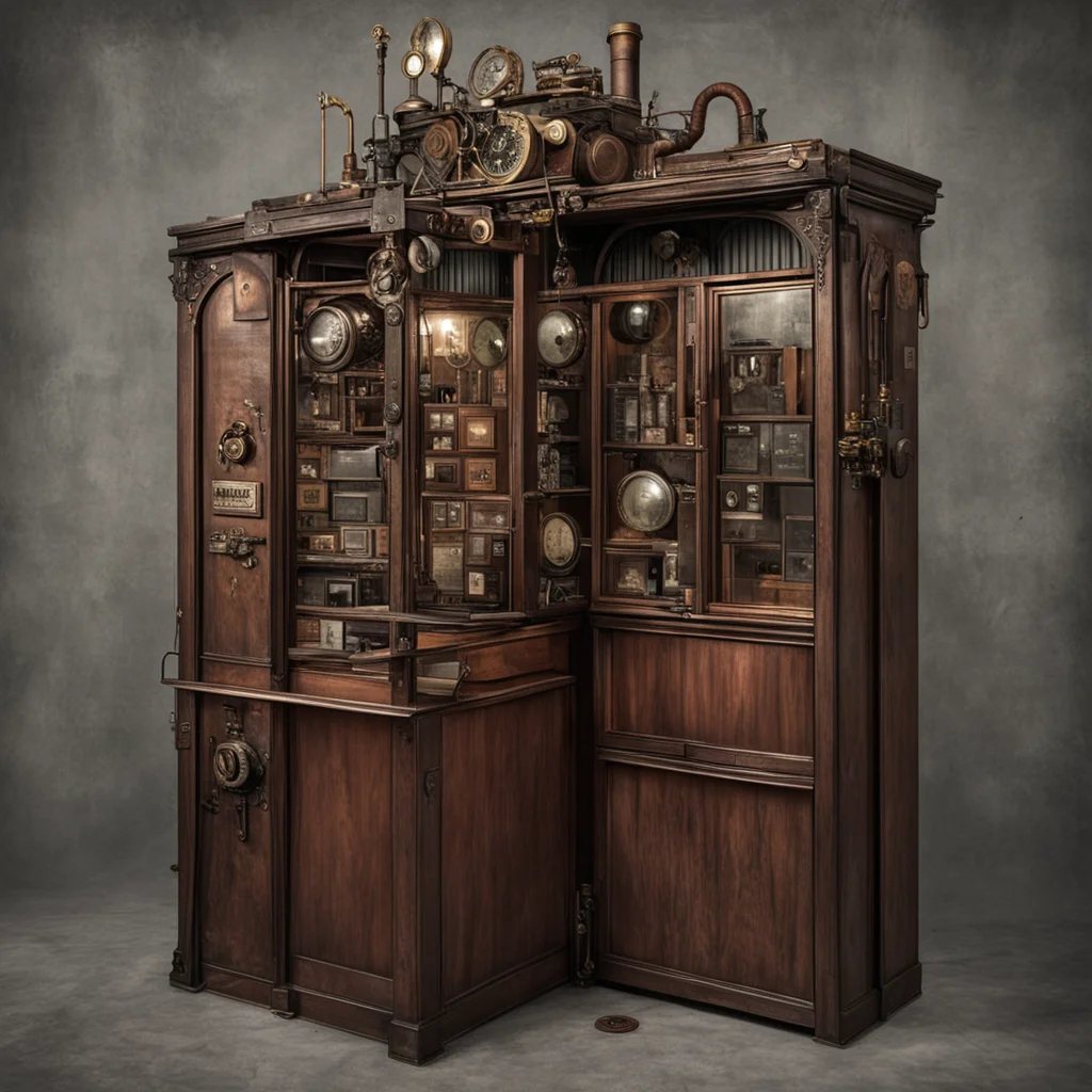 aisteampunk version of a suicide booth confident engaging wow artstation art 3