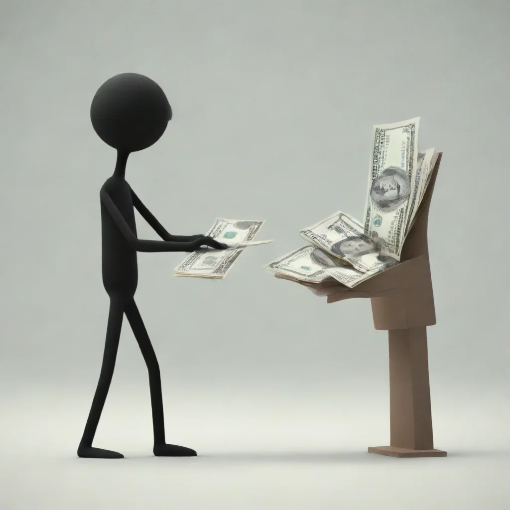 aistickman buying with money