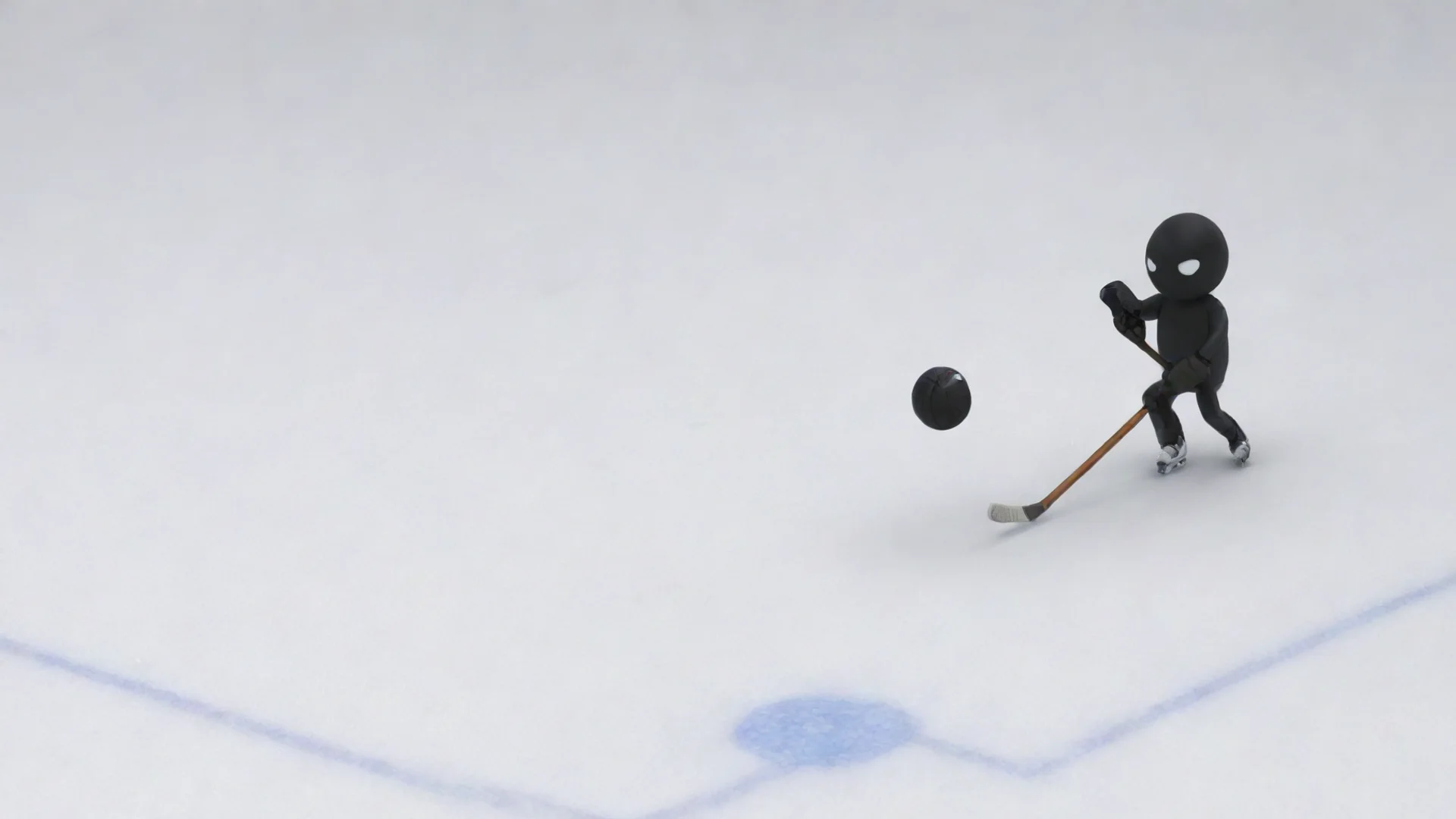 aistickman hockey player  wide