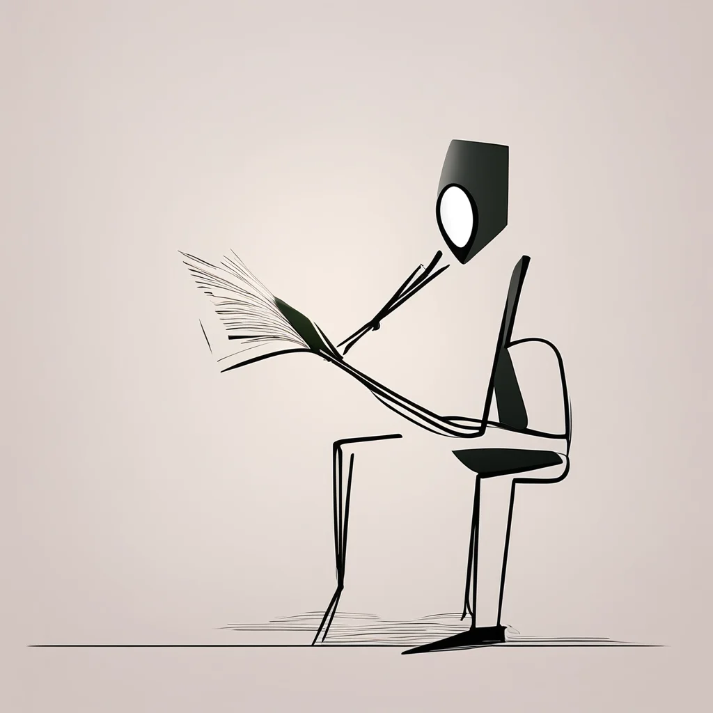 stickman learning and reading amazing awesome portrait 2