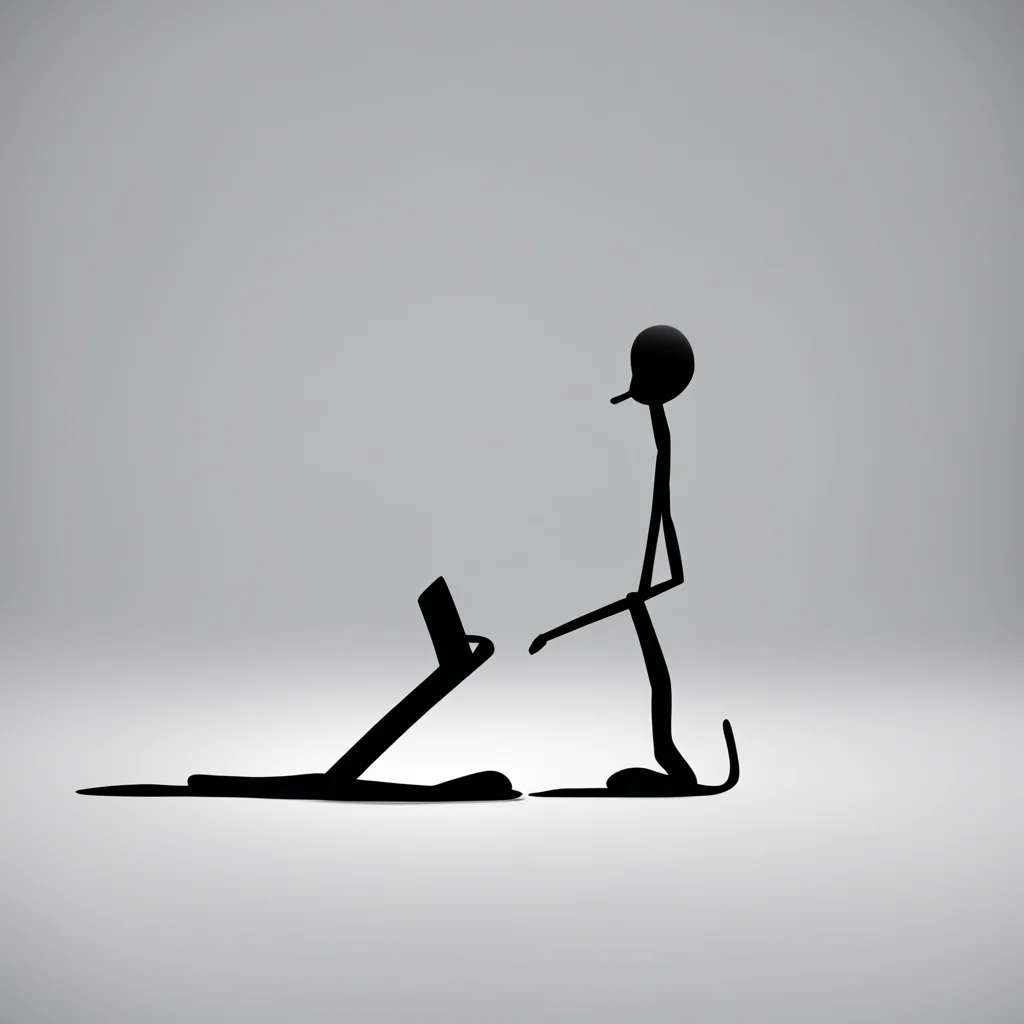 aistickman on his knees confident engaging wow artstation art 3