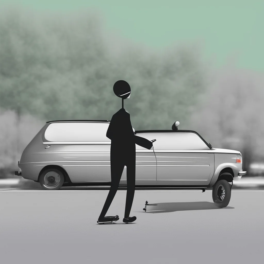 aistickman puts scooter in the trunk confident engaging wow artstation art 3