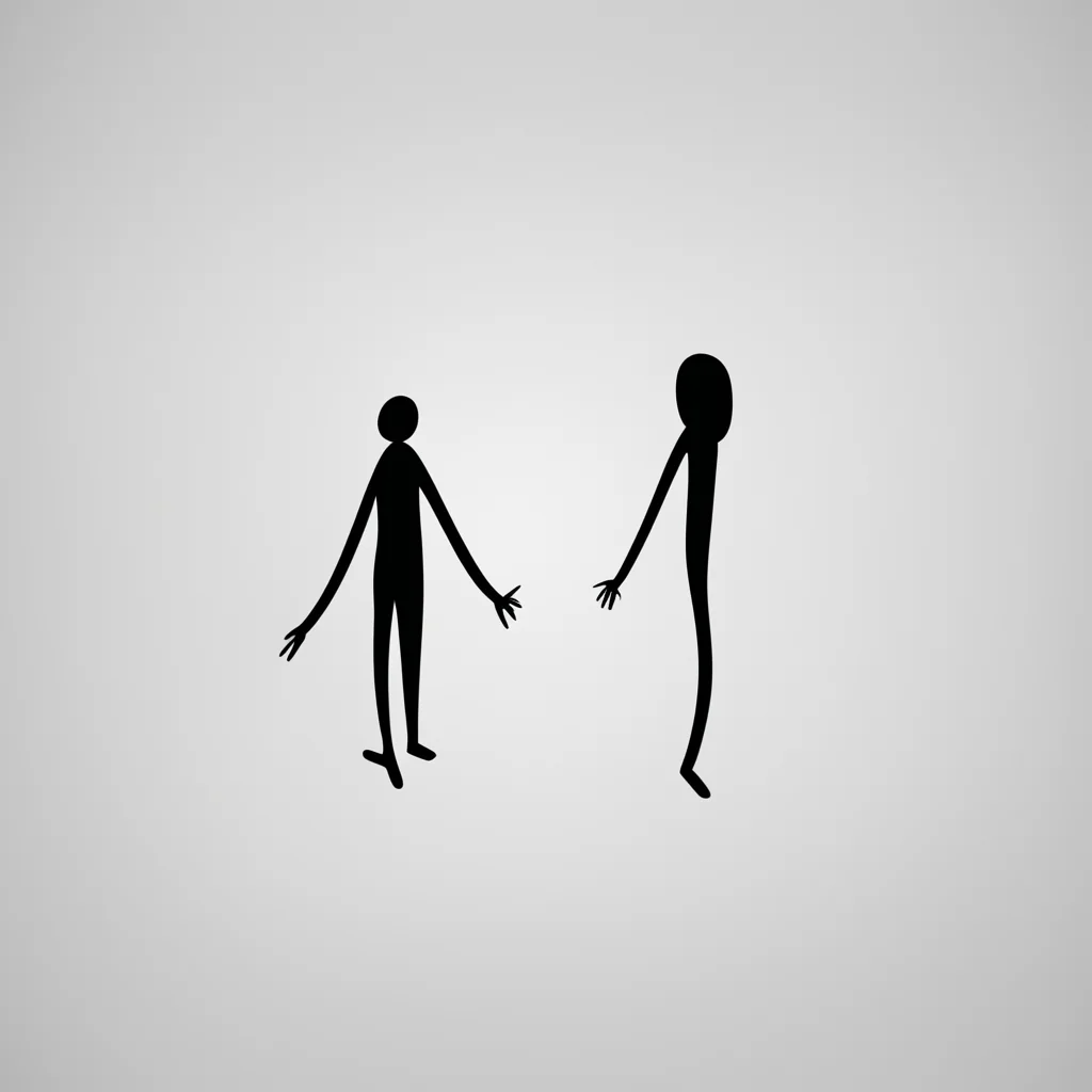 stickman walking with stickwoman amazing awesome portrait 2