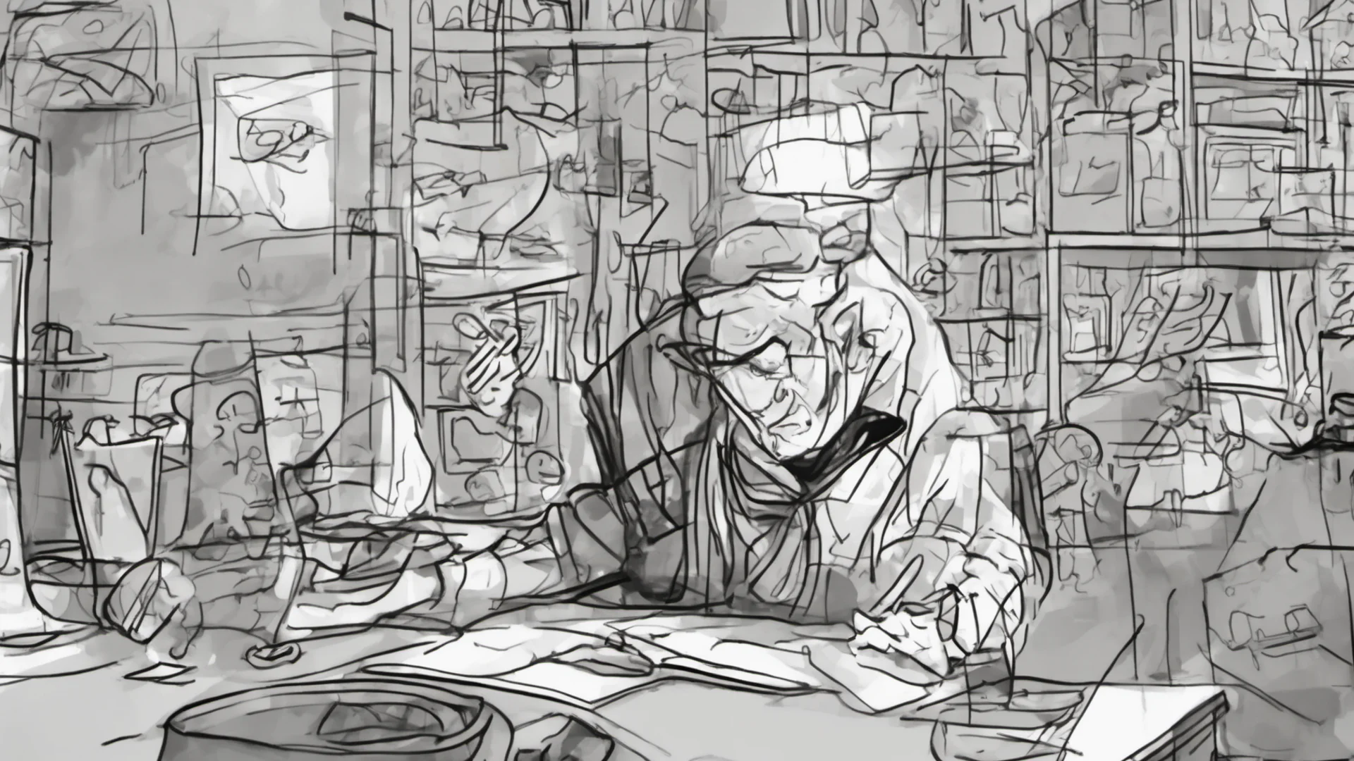 aistoryboard illustration on a tablet confident engaging wow artstation art 3 wide