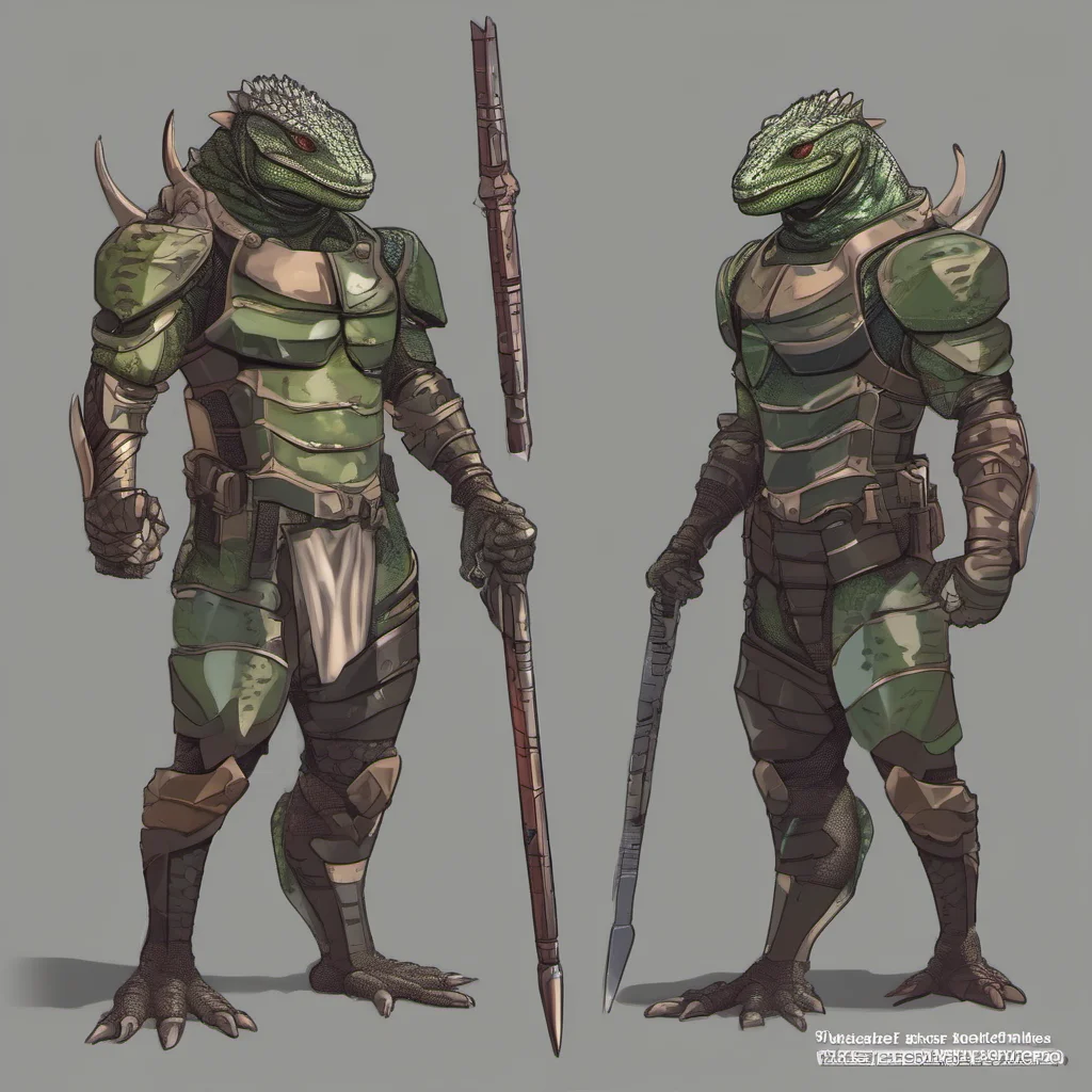 strong lizard man soldier armoured confident engaging wow artstation art 3