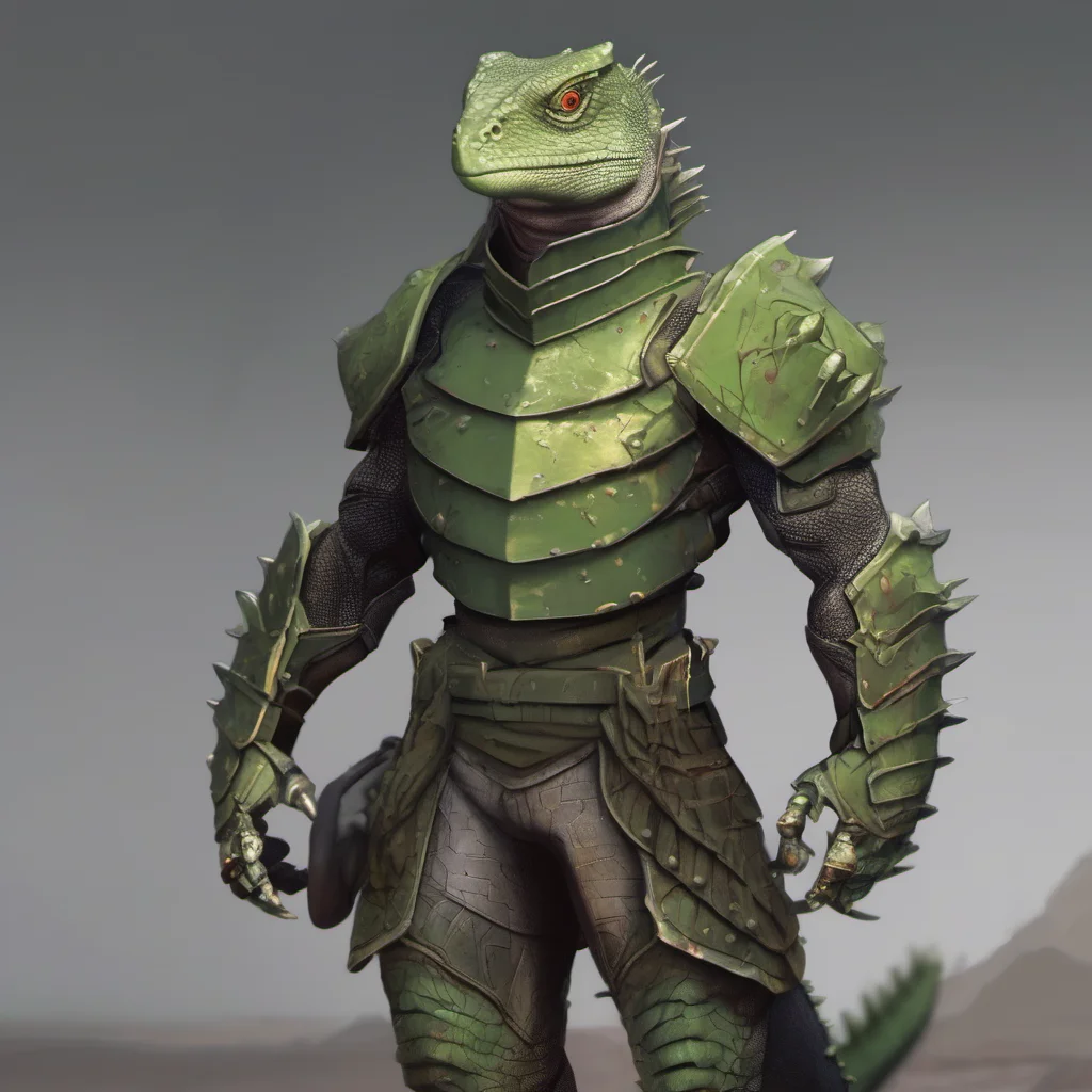 strong lizard man soldier armoured good looking trending fantastic 1