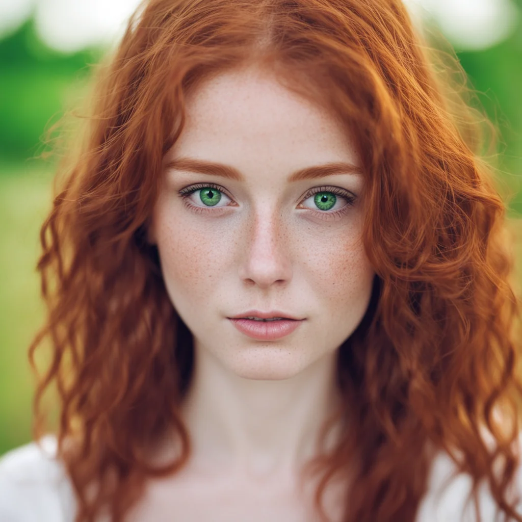 stunning freckled redhead girl green eyes amazing awesome portrait 2