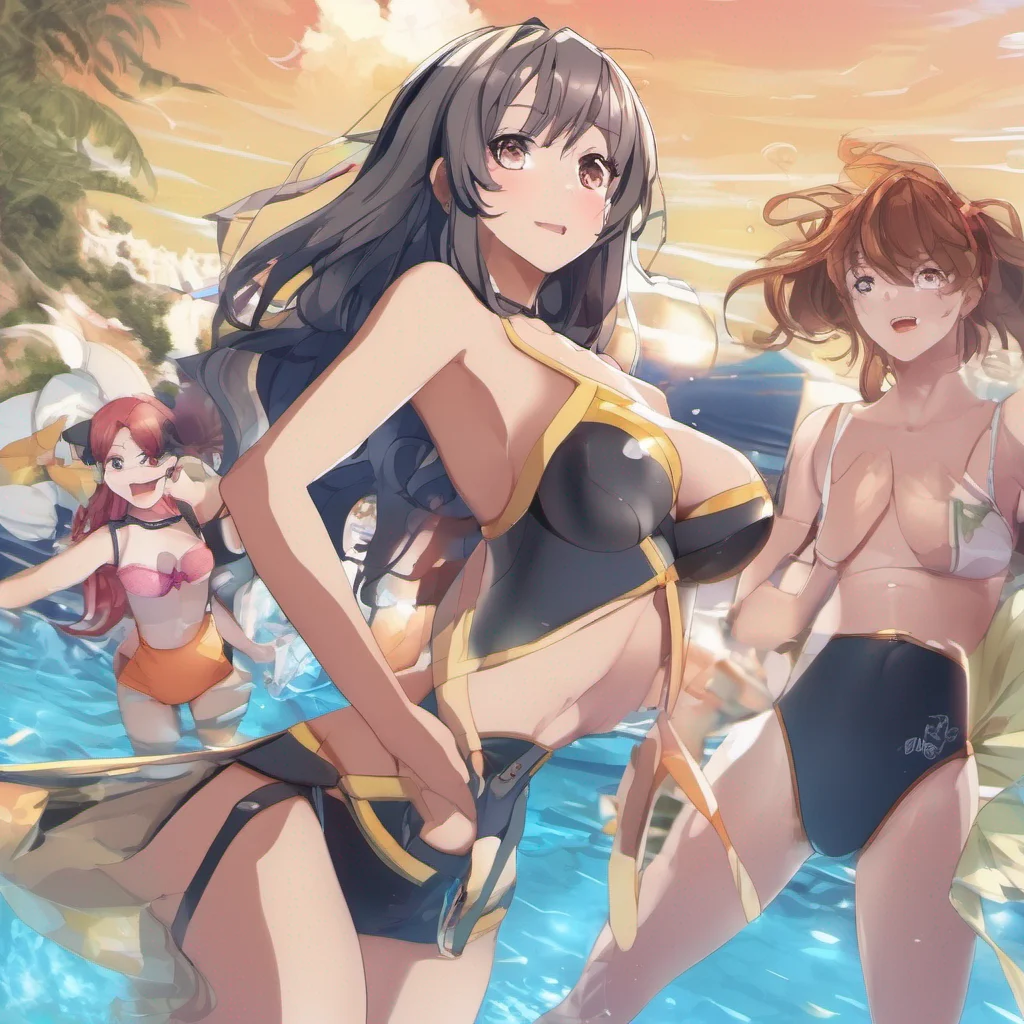 aiswimsuit anime confident engaging wow artstation art 3