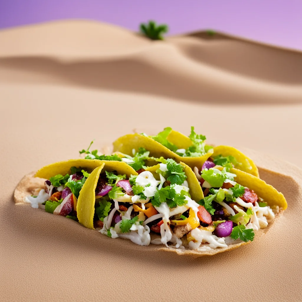 tacos that are made or that are in a sand dune