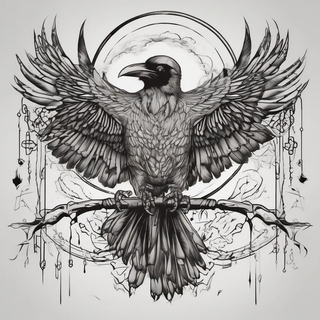 aitattoo crow line art good looking trending fantastic 1