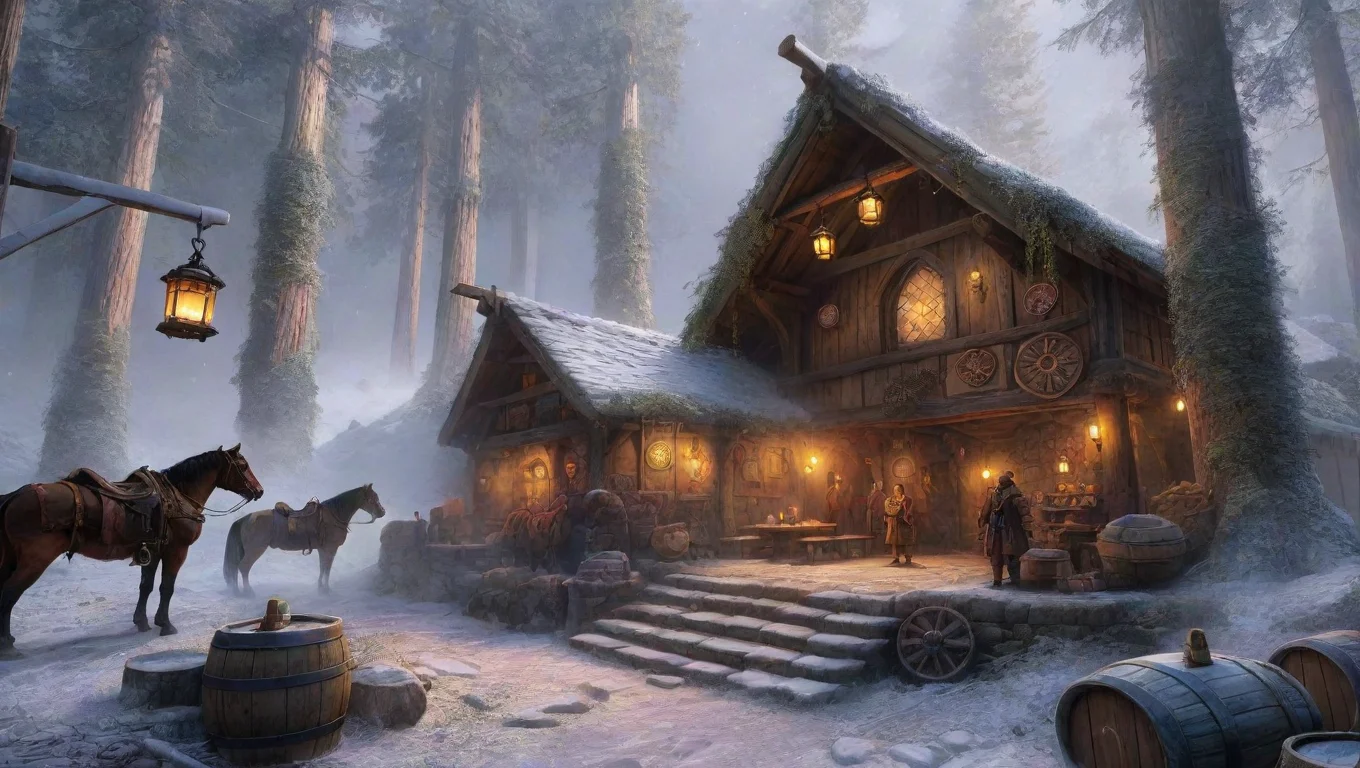 aitavern on snowy mountain