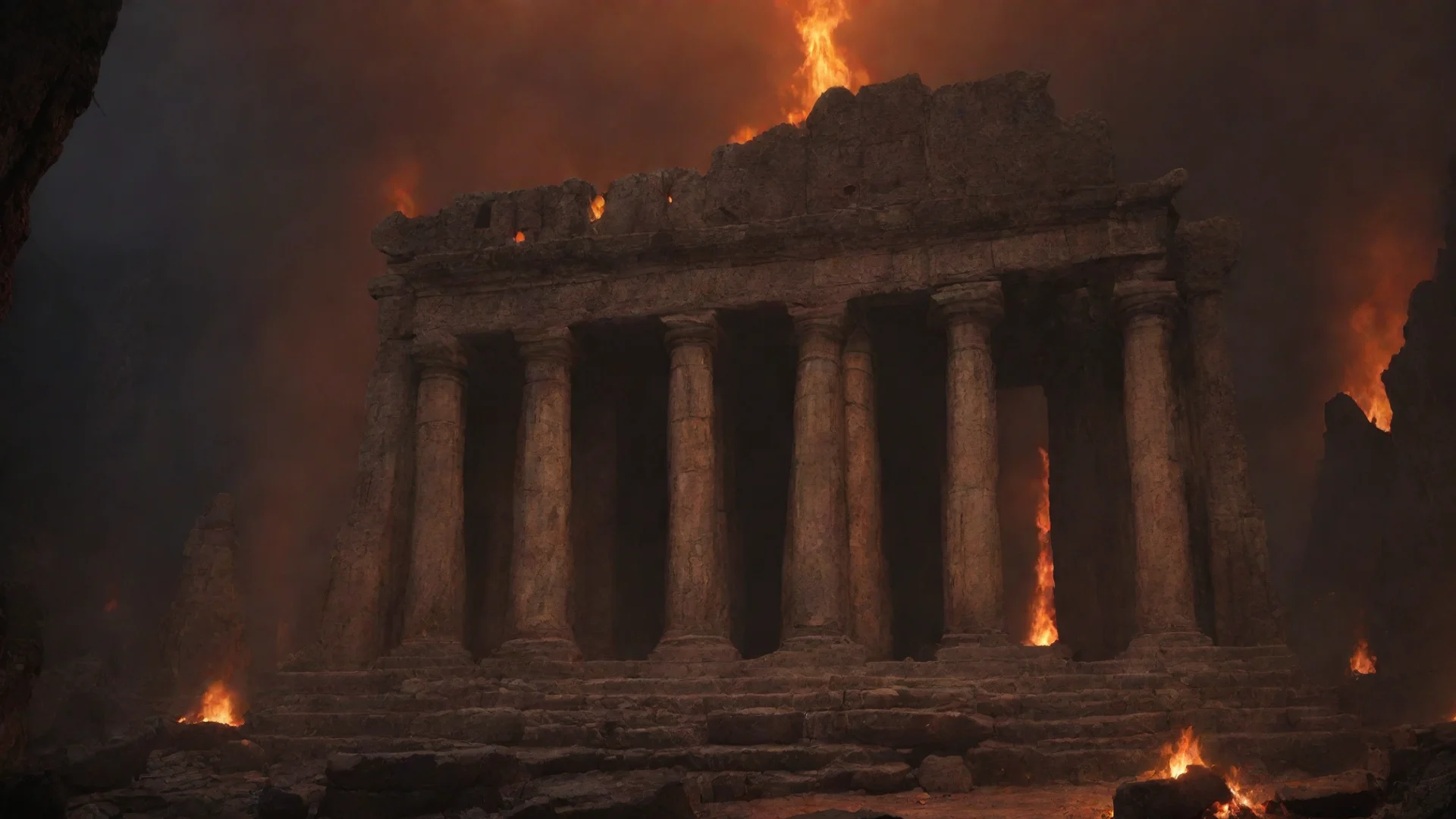 temple ruins at hell wide