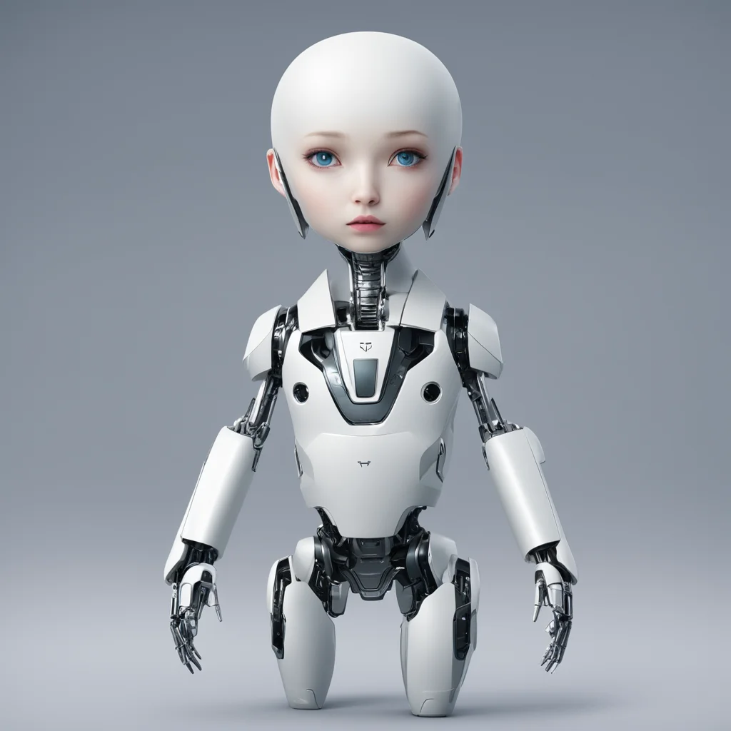 aitesla humanoid robot in cute decorative clothing screen for face outfit trending artstation  amazing awesome portrait 2