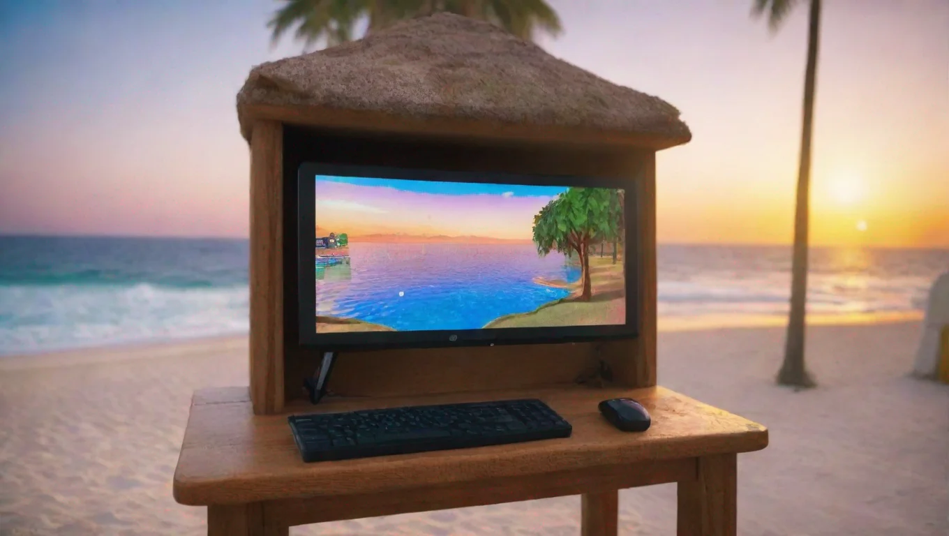 aithe pc is playing a golf video game