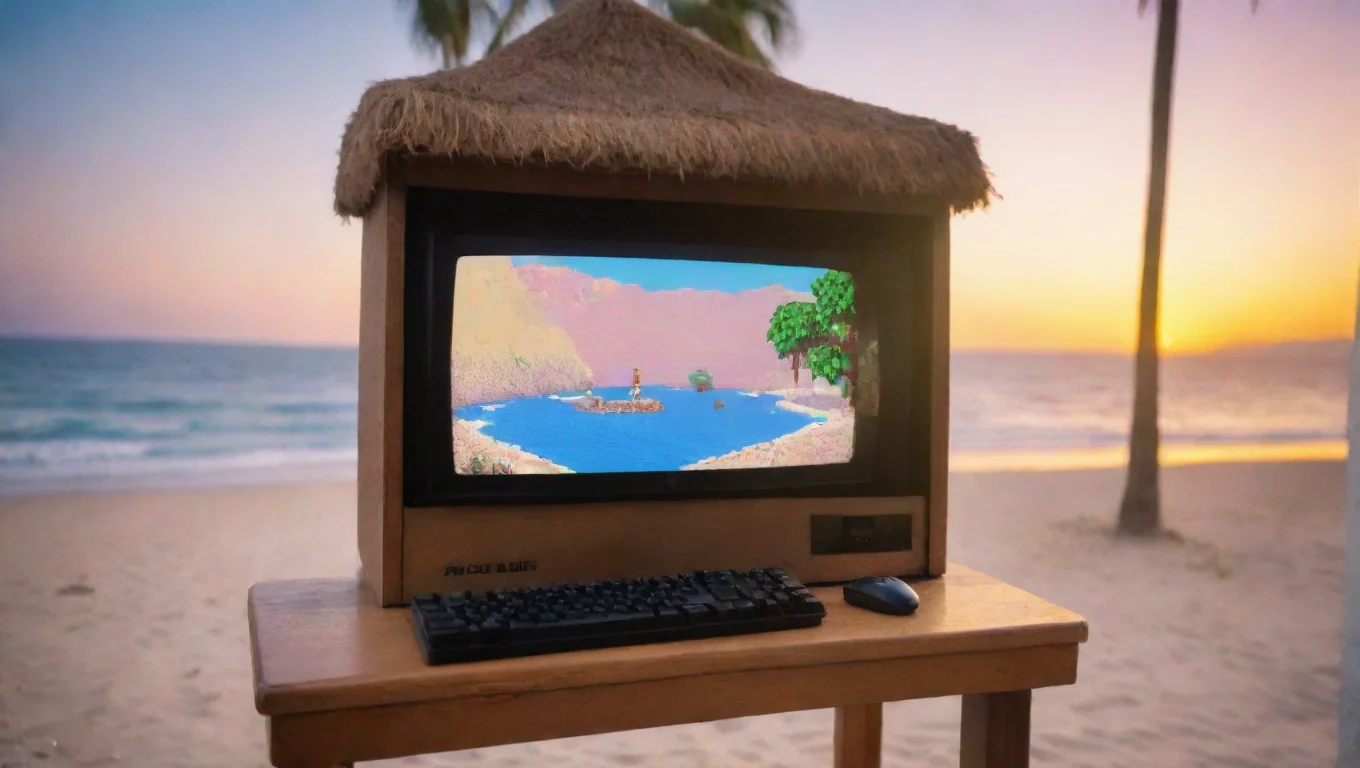 aithe pc is playing an 8 bit video game