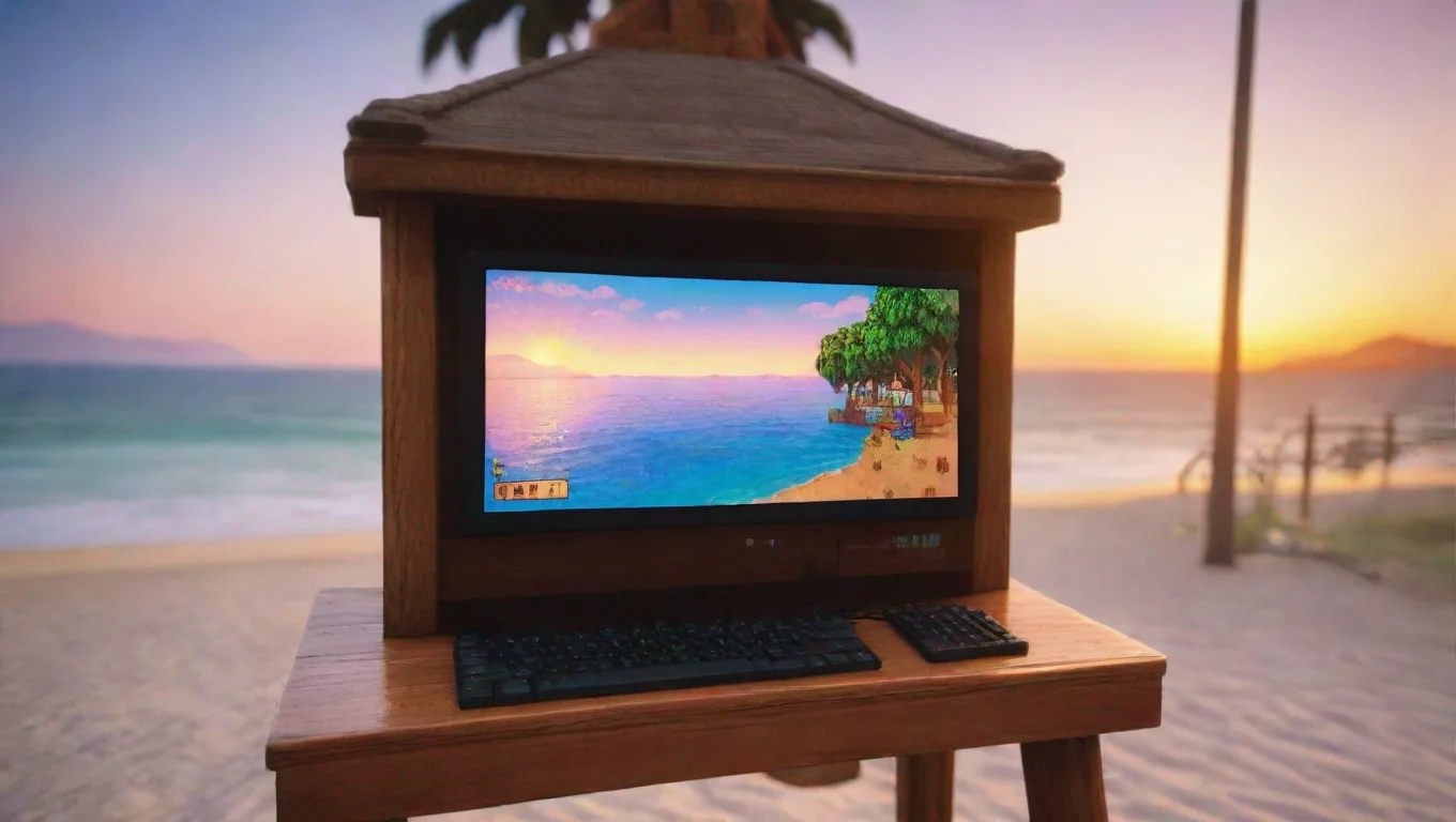 the pc is playing stardew valley