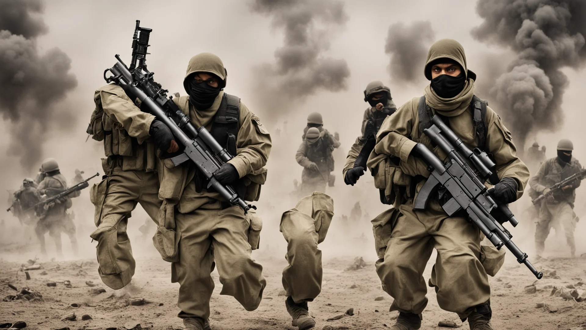 aithe war between terrorist and anti terorist wide