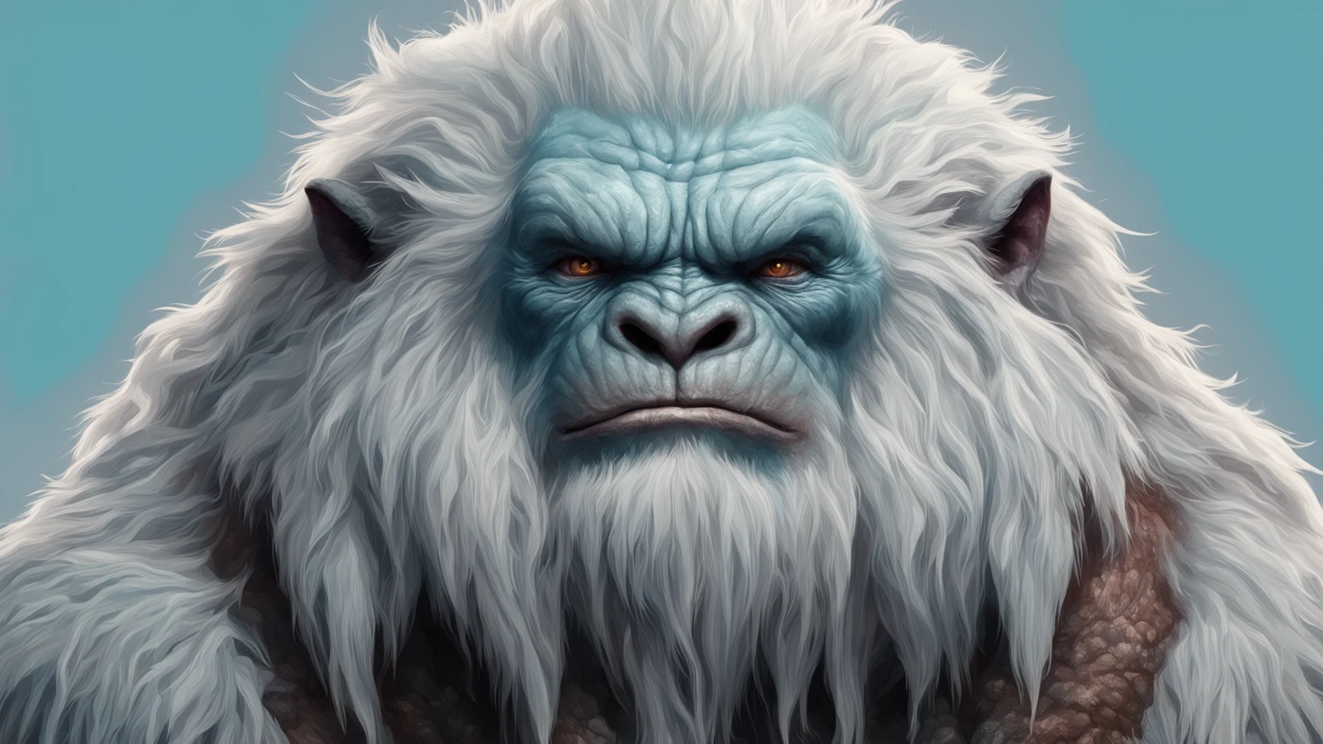 the yeti king character design portrait designed by sawoozer akitipe studios craig mullins ar 23 wide