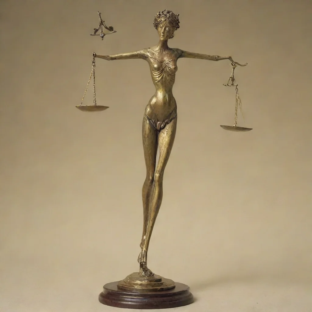 themis coward facing holding up scale