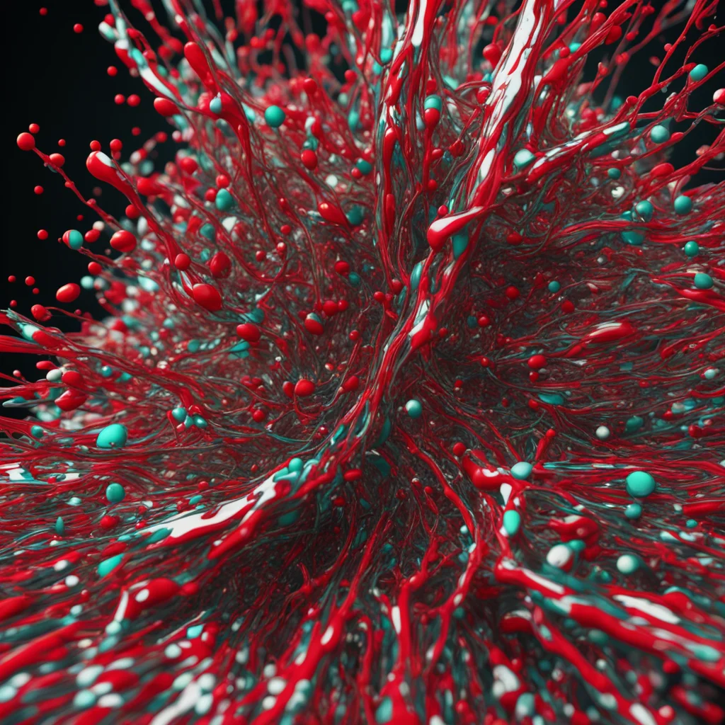 thick glossy heavy viscoisity layered jackson pollock 8k cinematic high resolution unreal octane houdini redshift cycles