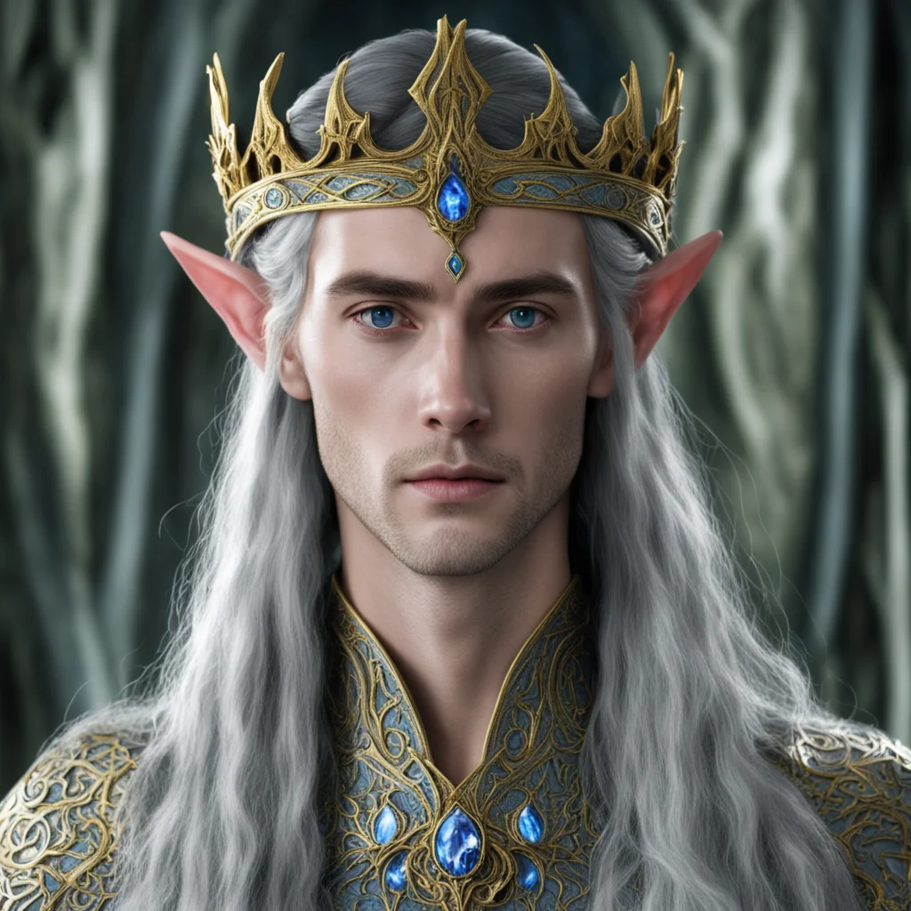 thingol with elvish crown amazing awesome portrait 2