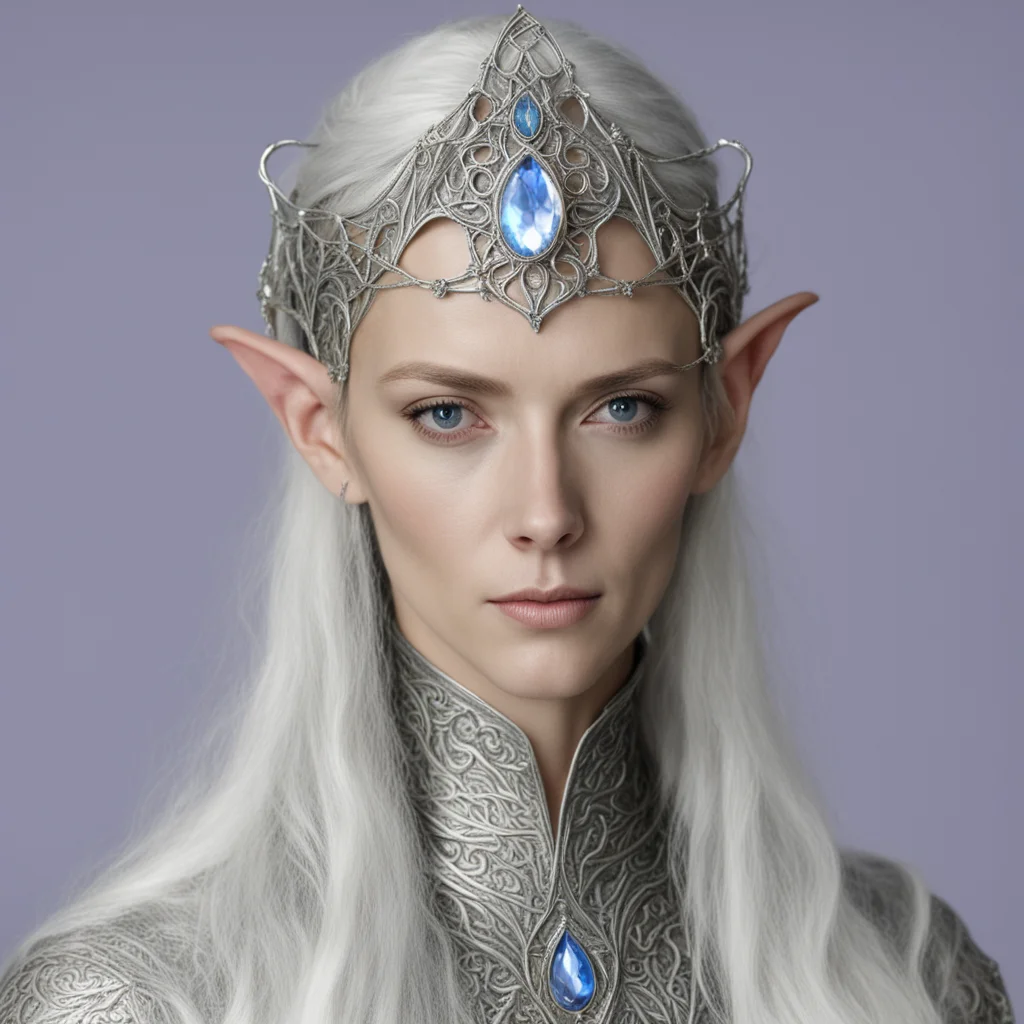 thingol with silver sindar elvish circlet amazing awesome portrait 2