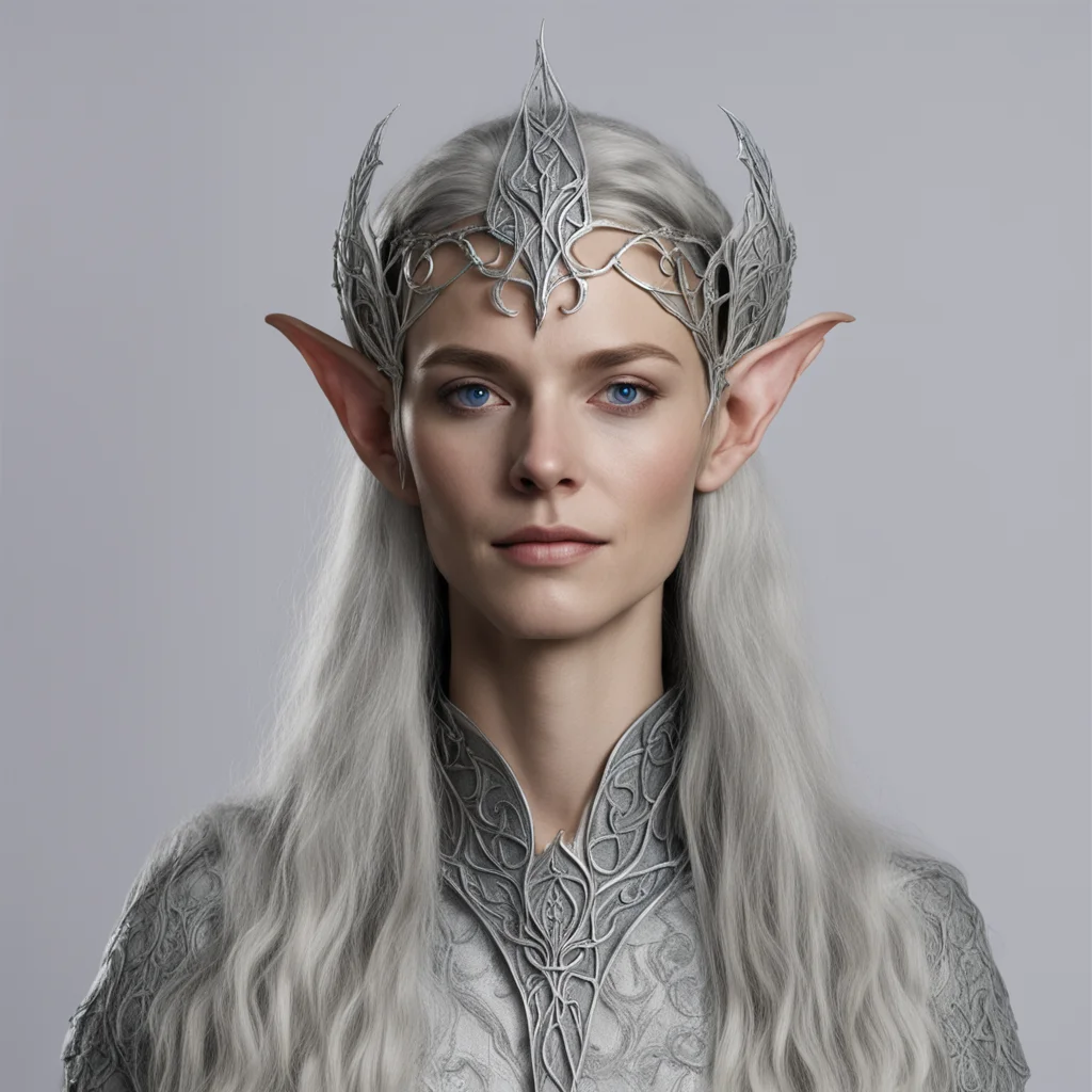 thingol with silver wood elf circlet amazing awesome portrait 2