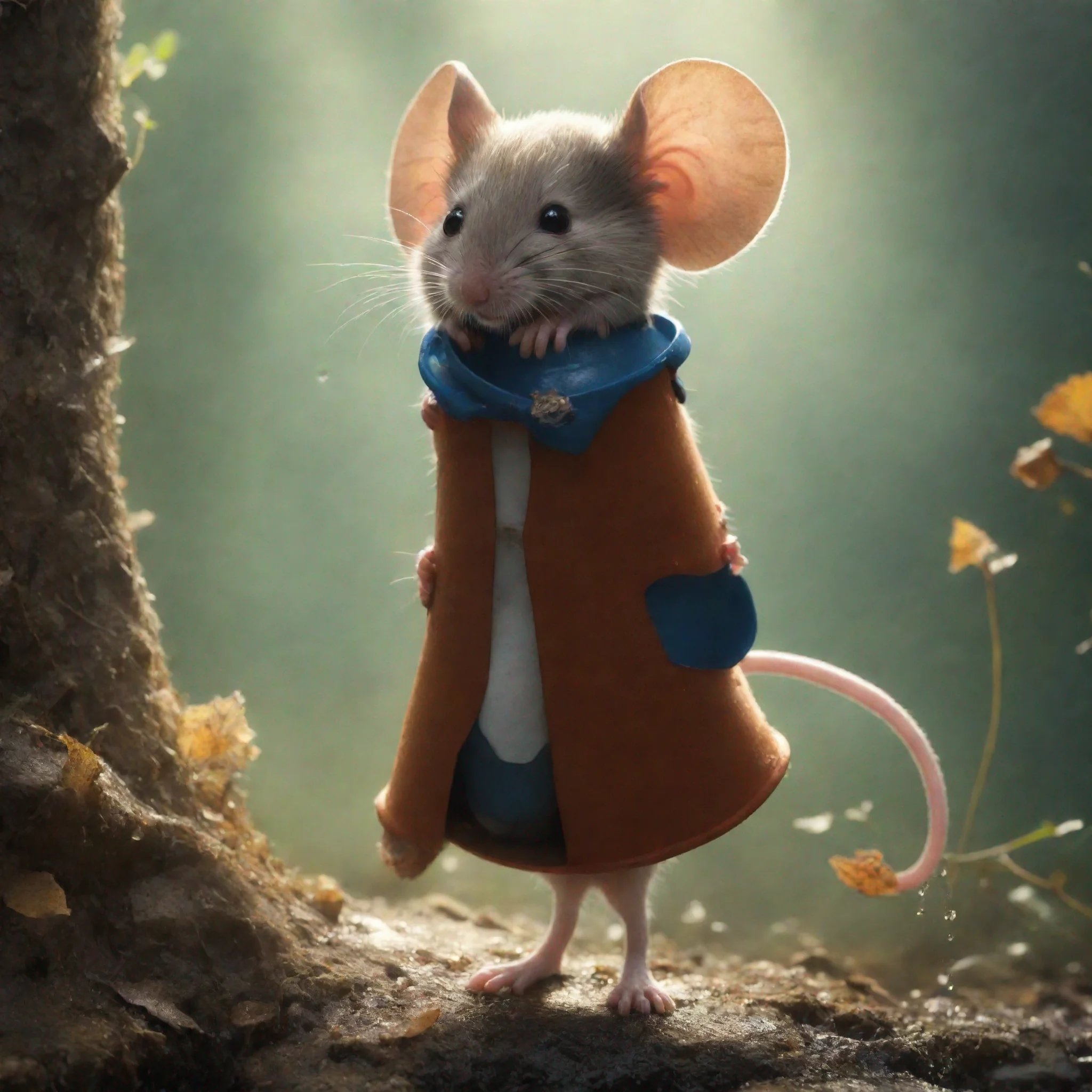 this mouse draws water from a stream with a buckets