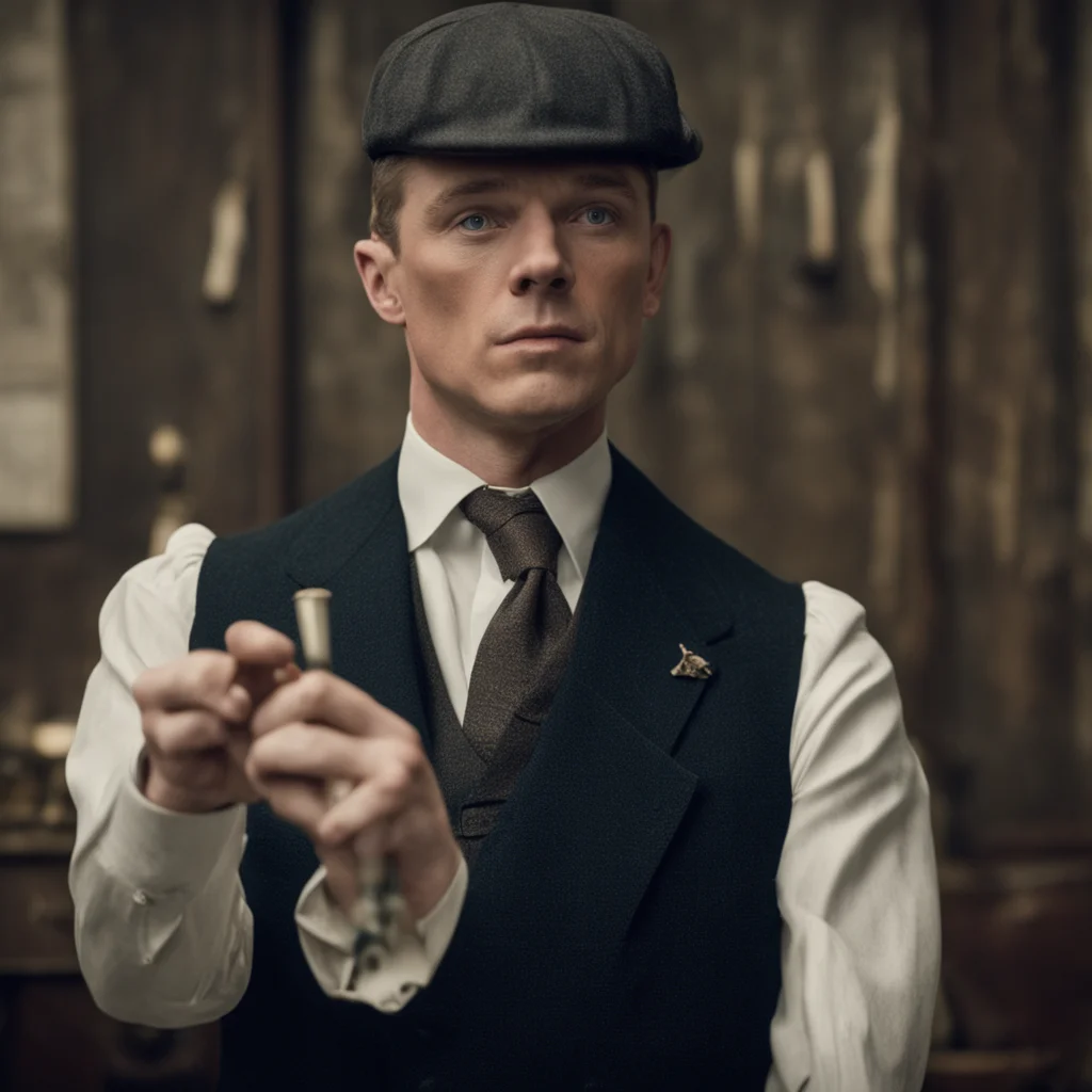 aithomas shelby holding a cigrette