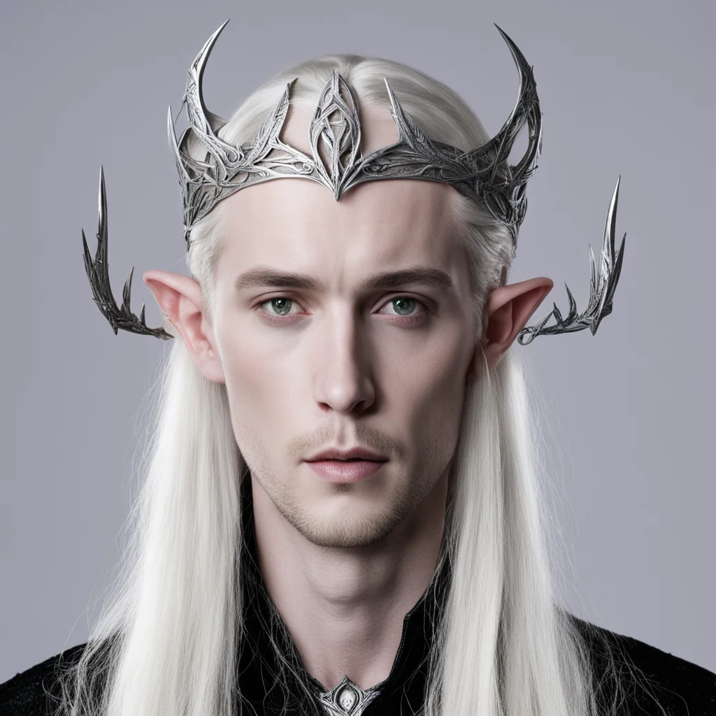 thranduil silver circlet confident engaging wow artstation art 3