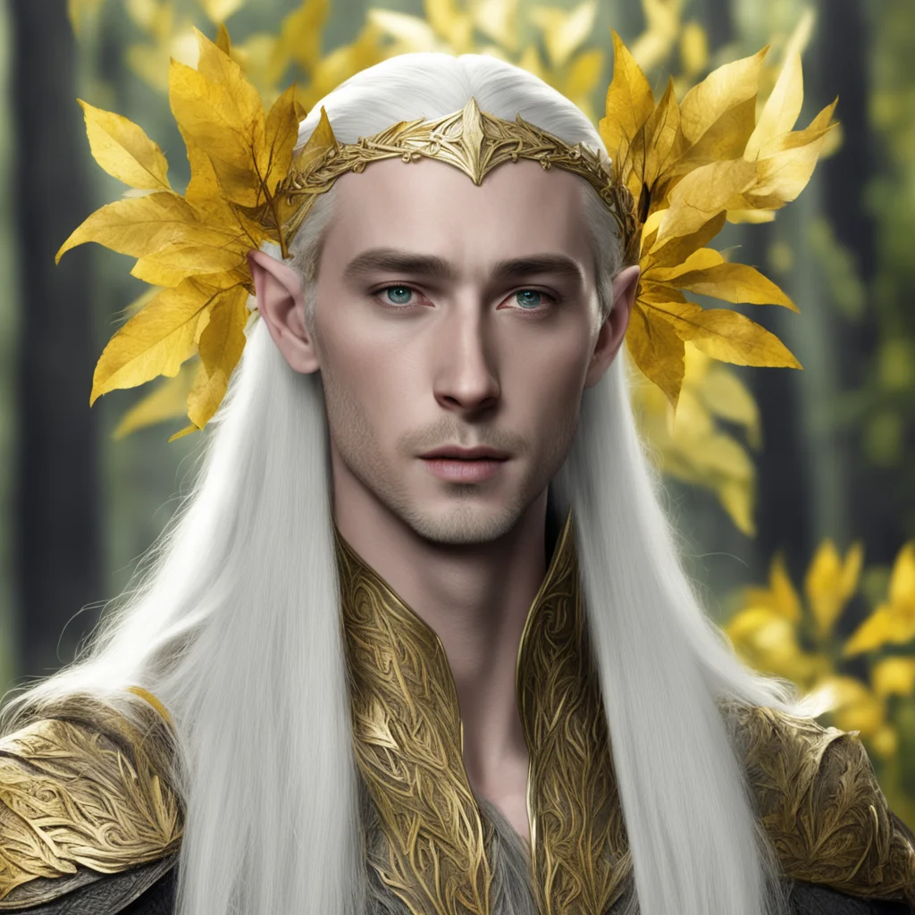 thranduil wearing elven circlet of golden leaves good looking trending fantastic 1