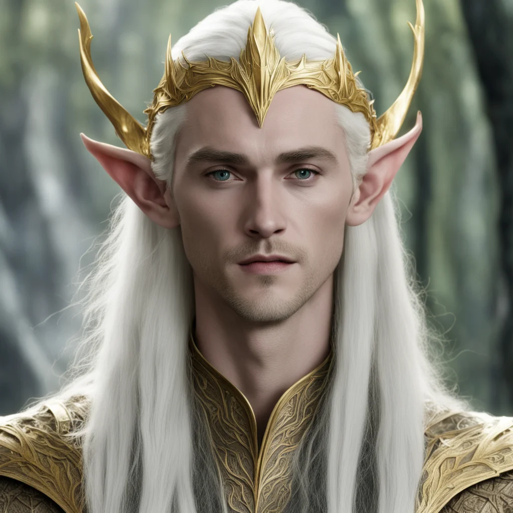 aithranduil wearing golden wood elf circlet amazing awesome portrait 2