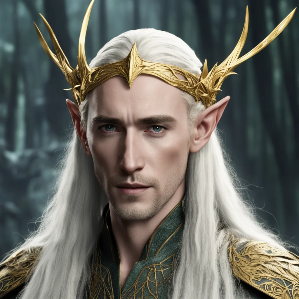thranduil wearing golden wood elf circlet good looking trending fantastic 1