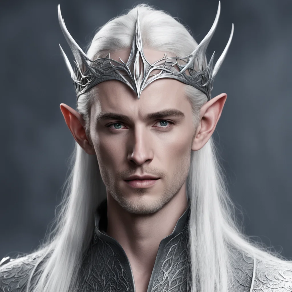 thranduil wearing light weight silver elven circlet 