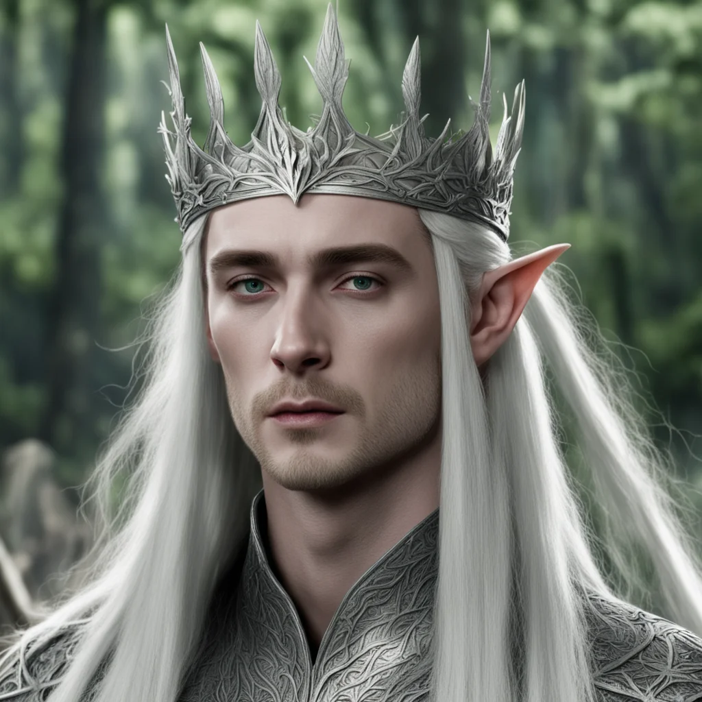 thranduil wearing silver crown of greenwood