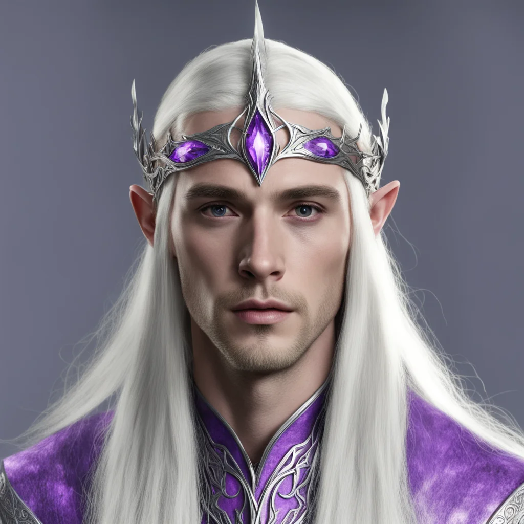 thranduil wearing thin silver elven circlet amathyst good looking trending fantastic 1