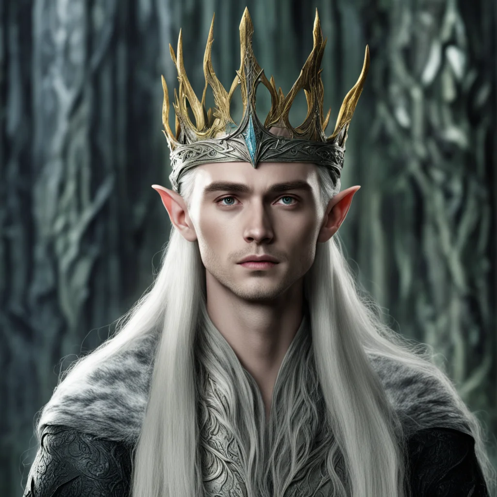 thranduil with elvish crown amazing awesome portrait 2
