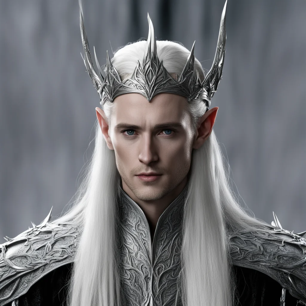 thranduil with silver circlet confident engaging wow artstation art 3