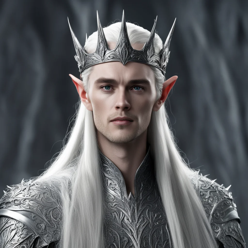 aithranduil with silver crown confident engaging wow artstation art 3