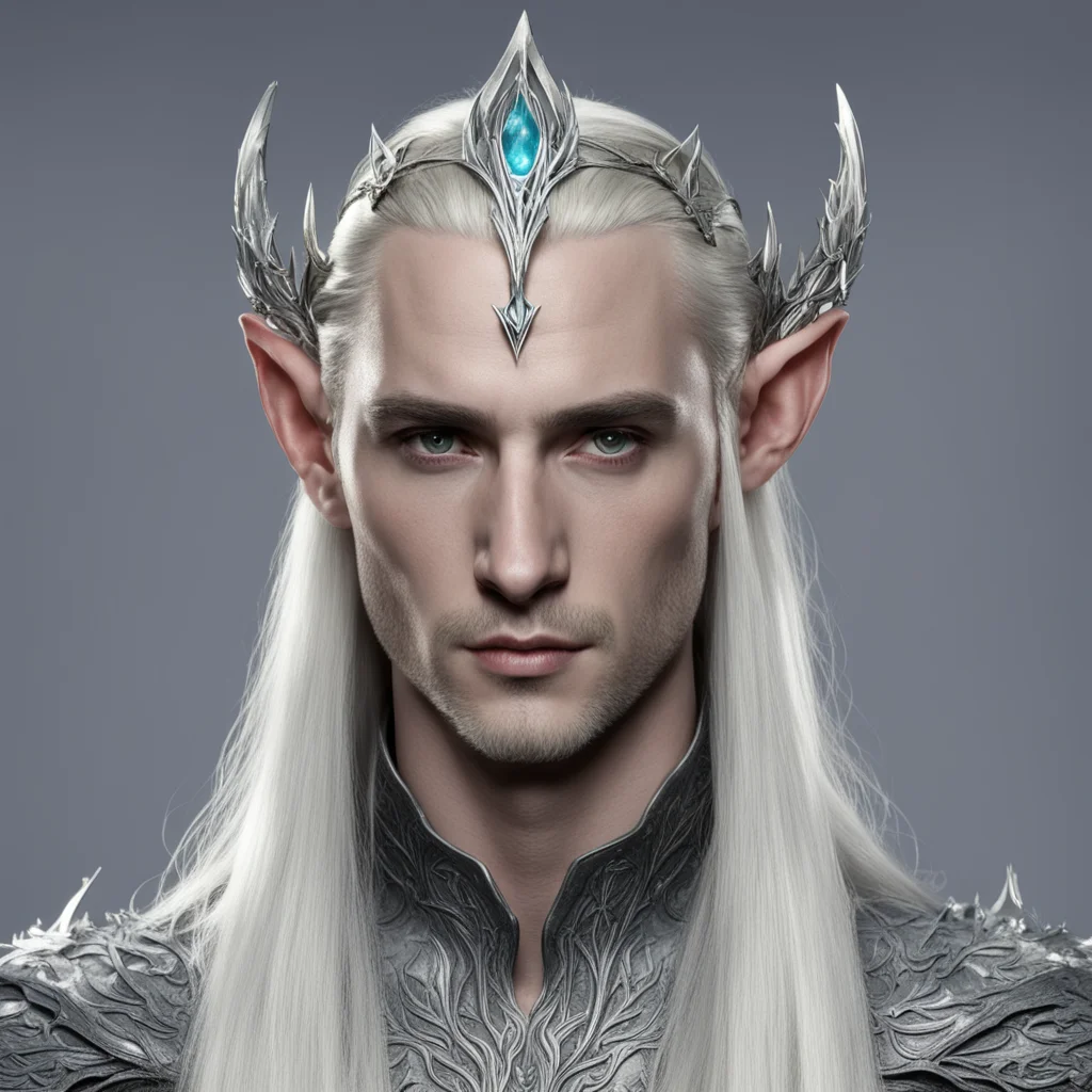 thranduil with silver elven circlet amazing awesome portrait 2