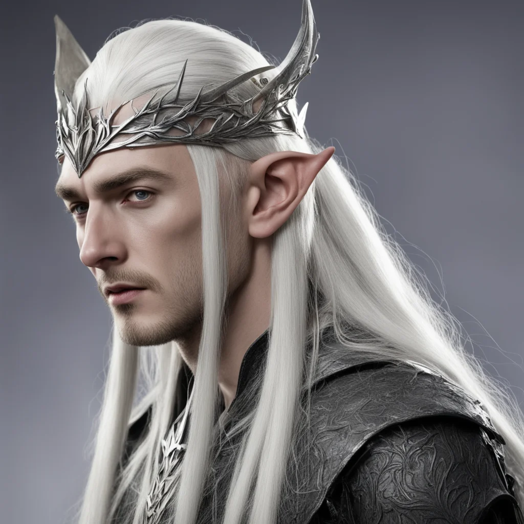thranduil with silver wood elf circlet amazing awesome portrait 2