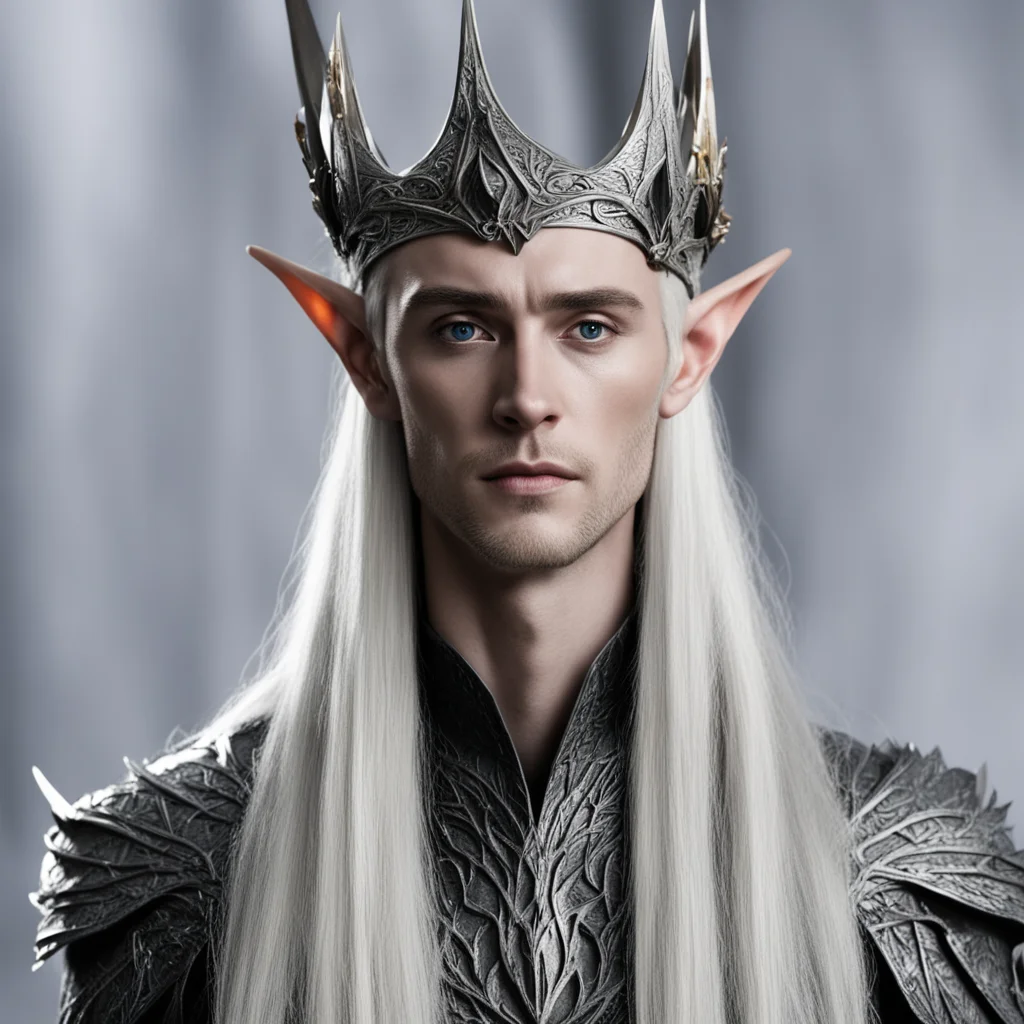 thranduil with silver wood elf crown