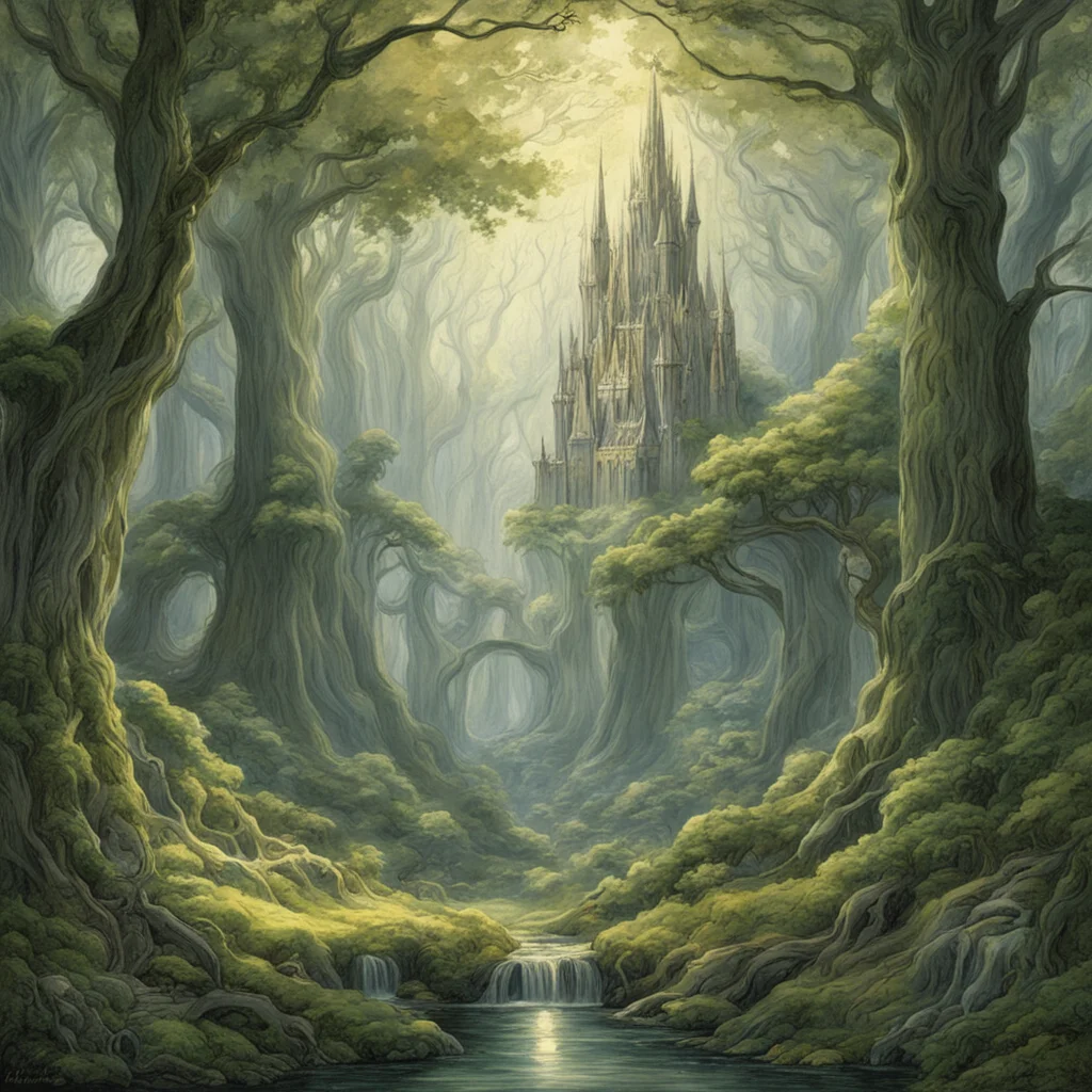 tolkien lothlorien confident engaging wow artstation art 3