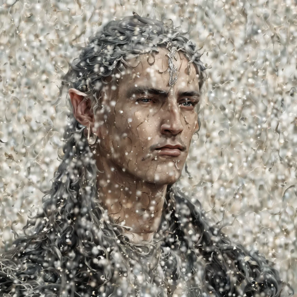 tolkien noble nandorin elf male with braids wearing silver elvish circlet with diamonds  good looking trending fantastic 1