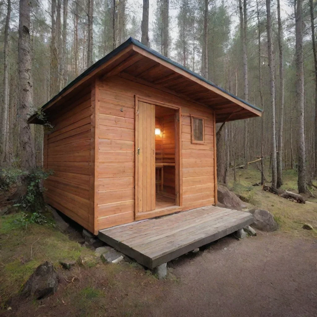 traditional finnish sauna from outside