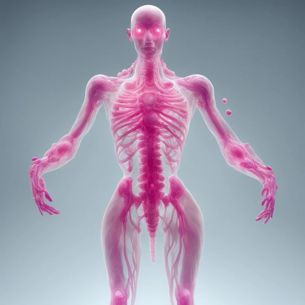 aitransparent skin with visible moving inner organs mutant amoeba humanoid being amazing awesome portrait 2
