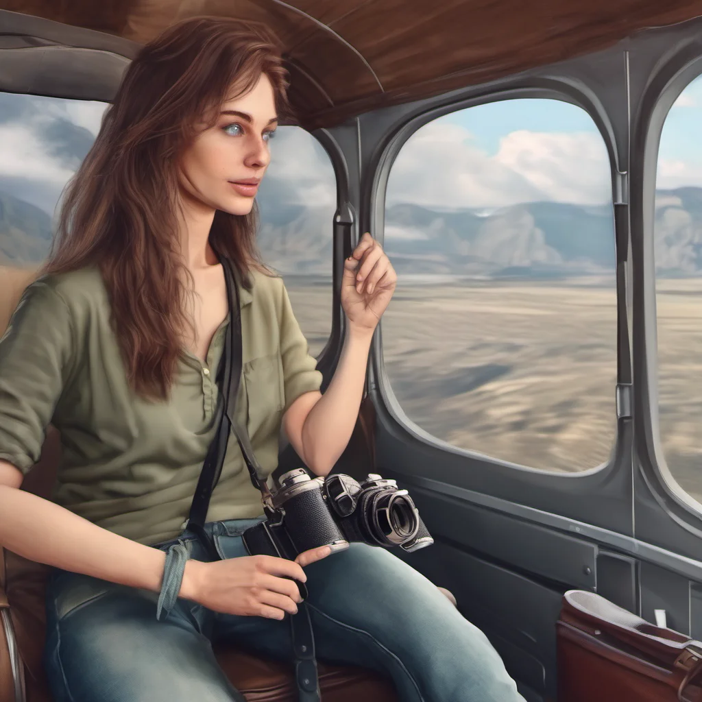 travelling woman realistic 