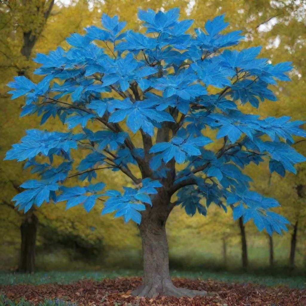 aitree with blue leaves