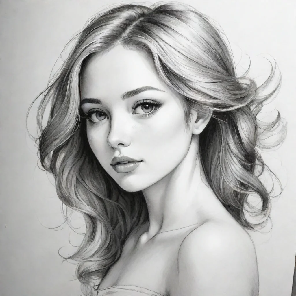 aitrending  line art feminine good looking fantastic 1